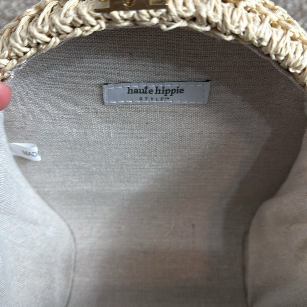 Haute Hippe Raffia Round purse - Picture 3 of 5